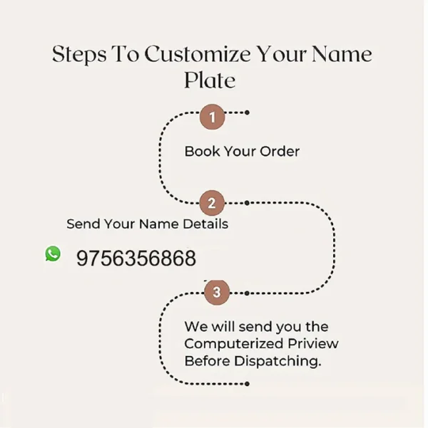 Floral Circle House Name plate - Image 2