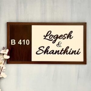 wood name plate