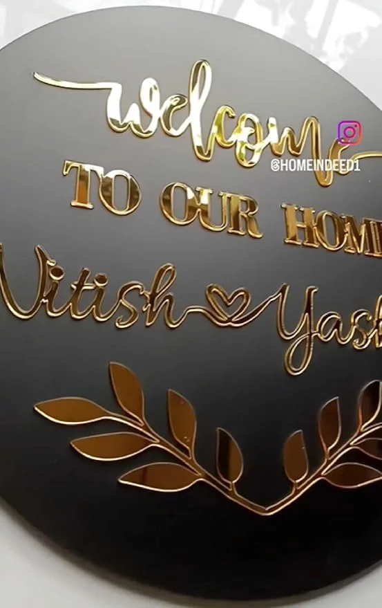 welcome home name plate