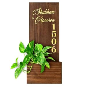 Wooden name plate