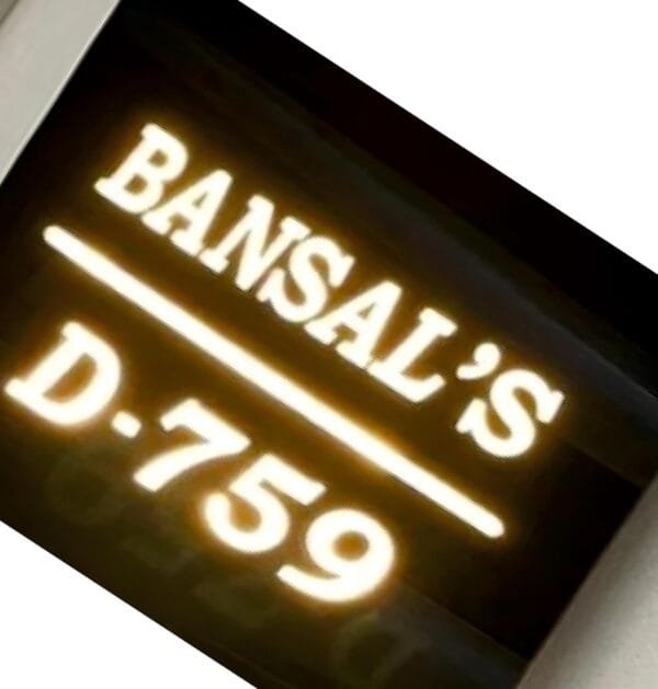 LED Light Acrylic Door Name Plate - Image 3