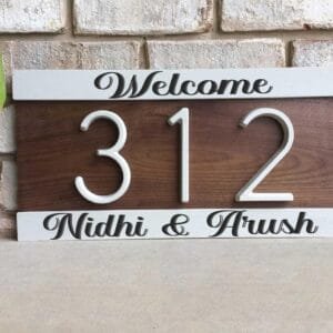 Customized house name plate for home and flat