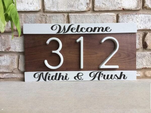 Customized house name plate for home and flat
